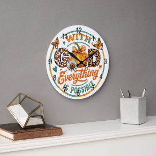 Relógio Grande Com Deus Tudo É Possível