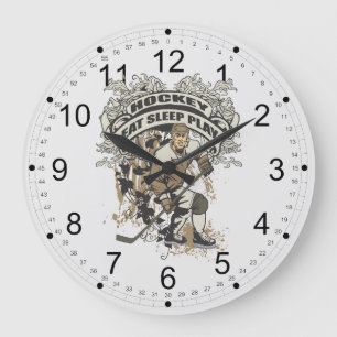 Relógio Grande Coma, Dorme, Jogue Hockey