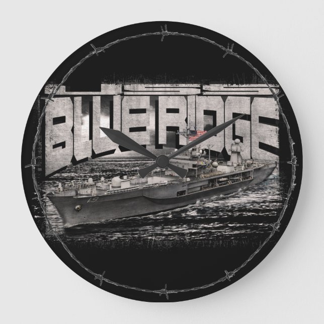 Relógio Grande Comando de nave Blue Ridge Acryall Clock (Frente)