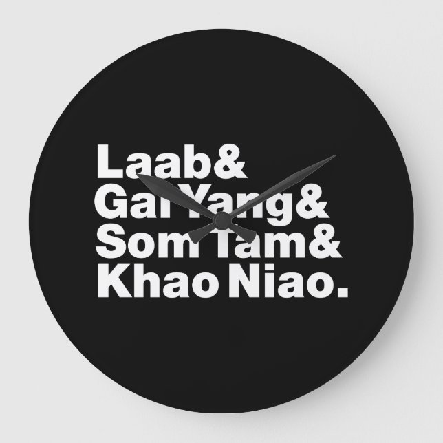 Relógio Grande Comida da Rua Isaan da Tailândia (Frente)