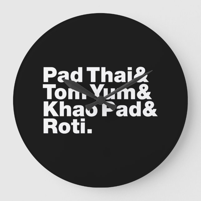 Relógio Grande Comida da Rua Tailandesa (Frente)