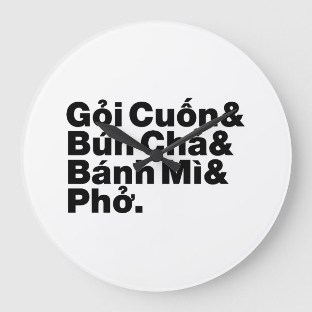 Relógio Grande Comida da rua vietnamita (Frente)