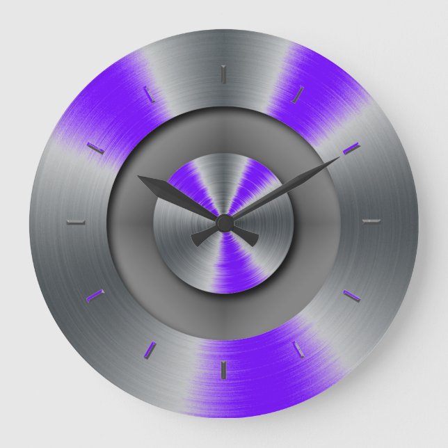 Relógio Grande Complementação de cores realçadas do Indigo elétri (Frente)