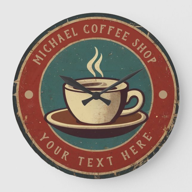 Relógio Grande Compro personalizado de café da empresa - Bar de c (Frente)