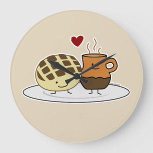 Relógio Grande Concha doce do mexicano do dulce da bandeja do