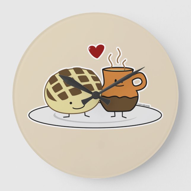 Relógio Grande Concha doce do mexicano do dulce da bandeja do (Frente)