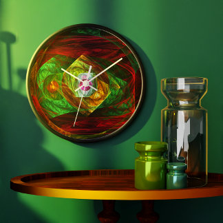 Relógio Grande Conexões Dinâmicas com Abstrato de Arte