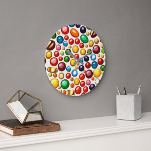 Relógio Grande Confeitaria Colorida: Trabalho de arte de Águas Re
