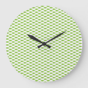 Relógio Grande Conjunto de Pastas Arquivo Verde Botânico