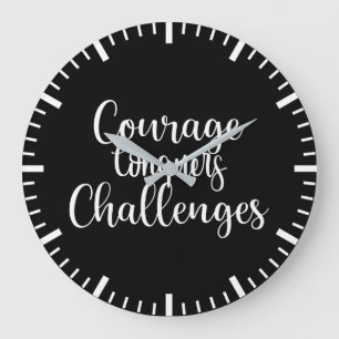 Relógio Grande Conquistas de Coragem - Motivação do Sucesso do Hu