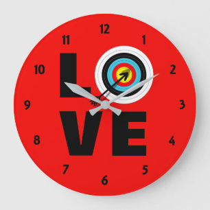 Relógio Grande Conselho Legal do Love Archery Sport Target