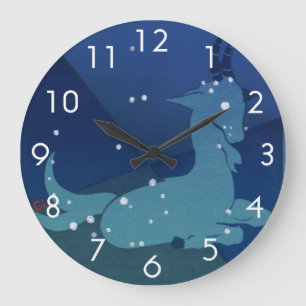 Relógio Grande Constelação de Capricórnio, Zodíaco Vintage, Astro