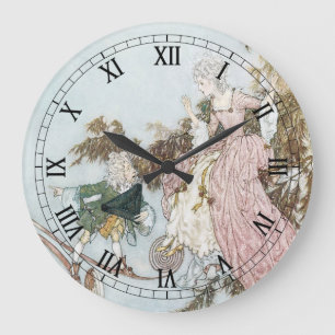 Relógio Grande Conto de Fadas Vintage A Bela Adormecida por Edmun