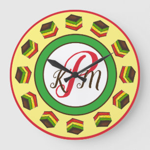 Relógio Grande Cookies arco-íris da padaria italiana de Nonna