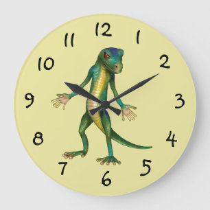 Relógio Grande Cool Lizard Wall Clock