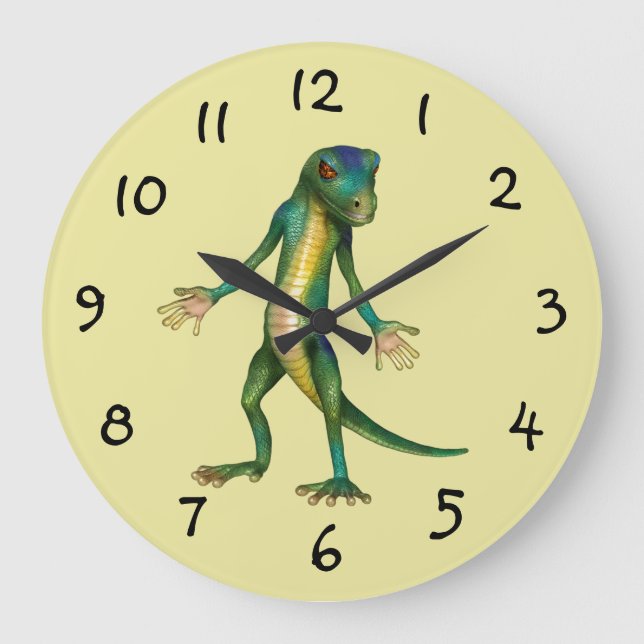 Relógio Grande Cool Lizard Wall Clock (Frente)