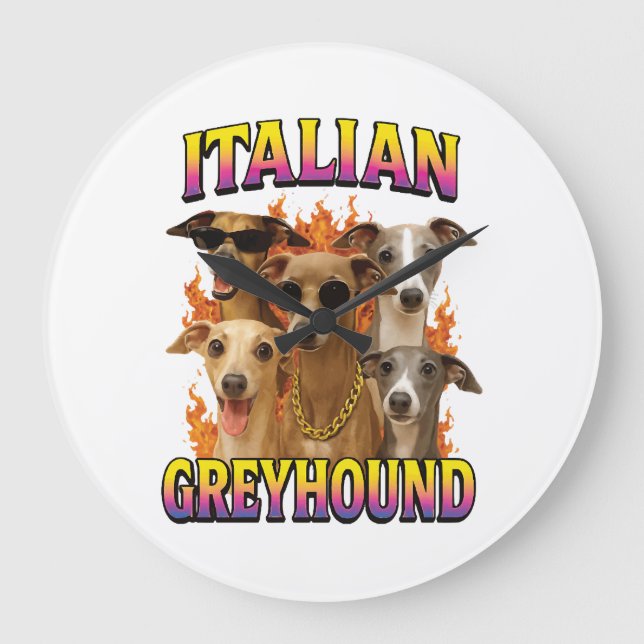Relógio Grande Cópia do Galgo Italiano (Frente)