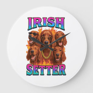 Relógio Grande Cópia do Setter Irlandês