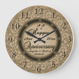 Relógio Grande Copper do aniversário de qualquer ano