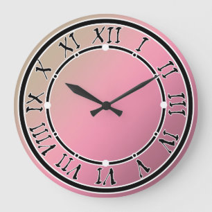 Relógio Grande Cor de borrão suave, cor-de-rosa, gradiente