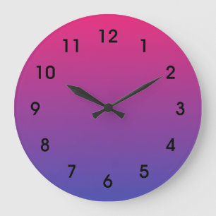 Relógio Grande Cor-de-rosa e roxo