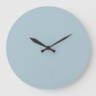 Relógio Grande Cor Sólido Azul Pastel   Clássico   Elegante