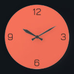 Relógio Grande Cor Vermelha Tomato FF6347 com opção Add Your Name<br><div class="desc">Adicione um nome, iniciais ou algum texto, ou mantenha a cor sozinha. Coordenadas de cores com outros itens no repositório com base no nome e no código HEX (triplo hexadecimal de seis dígitos) mostrado. Use este código para misturar, combinar e personalizar qualquer outro item a ser seguido ou para adicionar...</div>