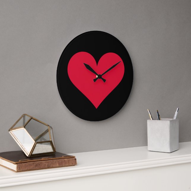 Relógio Grande Coração de Dia de os namorados Cardíaco (Escritório)