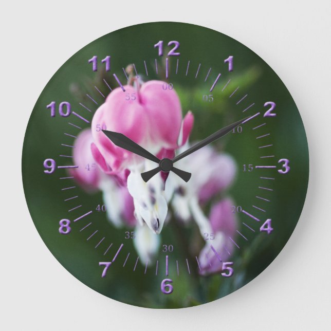 Relógio Grande Corações Quebrados Alinhados (Frente)