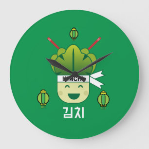 Relógio Grande Coreano Kimich Healthy Cabbage Comidas Apr