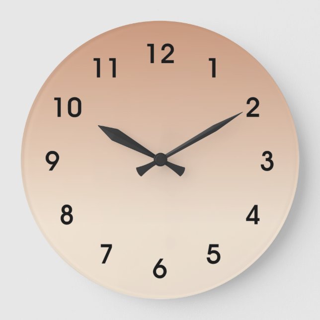 Relógio Grande Cores de Gradação de Latão Anticoradas, Brancas e  (Frente)