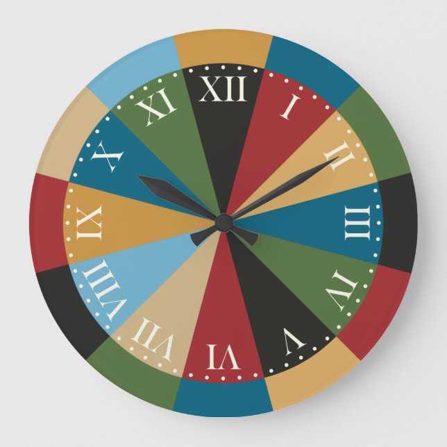 Relógio Grande Cores italianas elegantes do teste padrão (Frente)