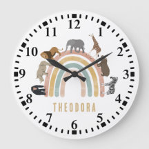 Cores Terrosas Animais da Selva Arco-íris Aquarela