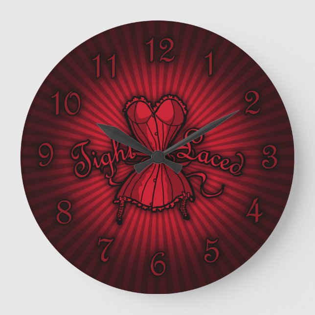 Relógio Grande Corset Vermelho Apertado (Frente)