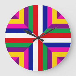 Relógio Grande Corte transversal de uma estrela – Vermelho/Branco