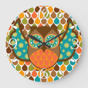 Relógio Grande Coruja Boheme Brown & pulso de disparo da cerceta