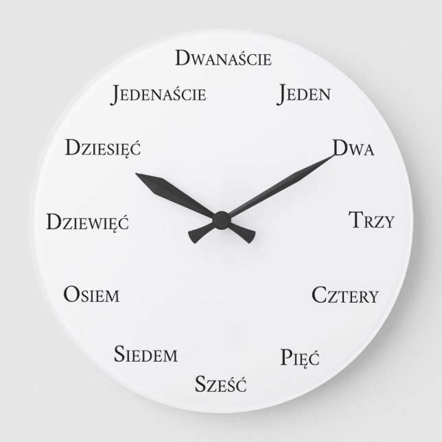 Relógio Grande Count in Polish Language (Frente)