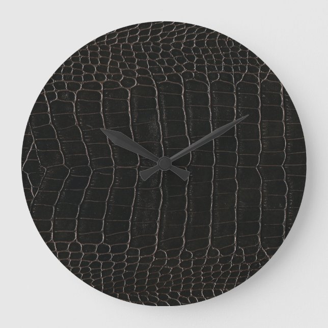 Relógio Grande Couro crocodilo luxurioso: textura têxtil. (Frente)