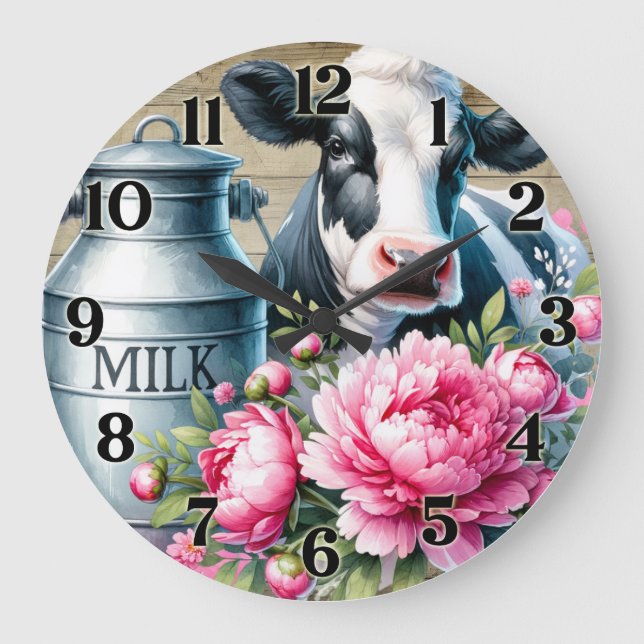 Relógio Grande Cow Wall Clock (Frente)