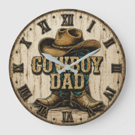 Relógio Grande Cowboy Dad Western Rustic Ranch