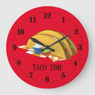 Relógio Grande cozinha de decoração do taco