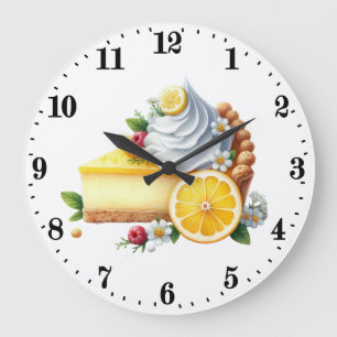 Relógio Grande Cozinha dos amantes de torta de limão fofa 
