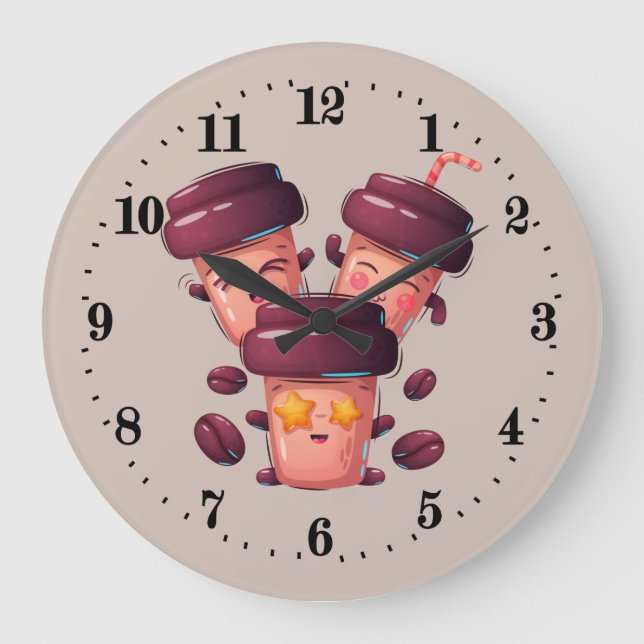 Relógio Grande cozinha fofa, café de negócios compro Grande Relóg (Frente)