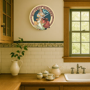 Relógio Grande Cozinha Victorre Era Art Nouveau