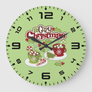 Relógio Grande Cozy Chirstmas