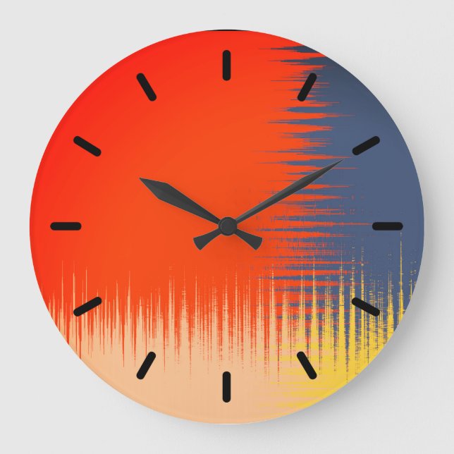 Relógio Grande Creme Amarelo Marinho Laranja  (Frente)