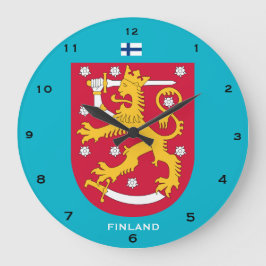Relógio Grande Crest Custom Wall Clock Suomi seinäkello Finlândia
