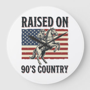 Relógio Grande Criado Na Década De 90 Camisa De Cowboy Country We