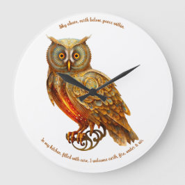 Relógio Grande Crie O Seu Ouro De Coruja Estampada