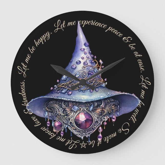 Relógio Grande Crie O Seu Próprio Chapéu De Bruxa Cristal Com Cer (Frente)